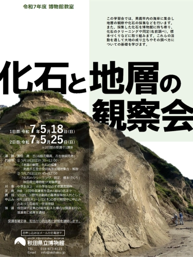 化石と地層の観察会　フライヤー